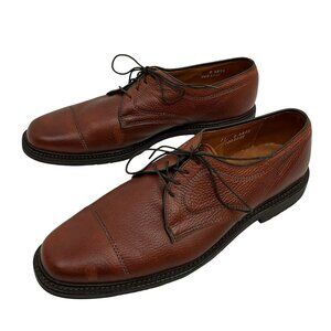 Allen Edmonds Becker Captoe Derby Mens 11D Leather Dress Shoes Brown